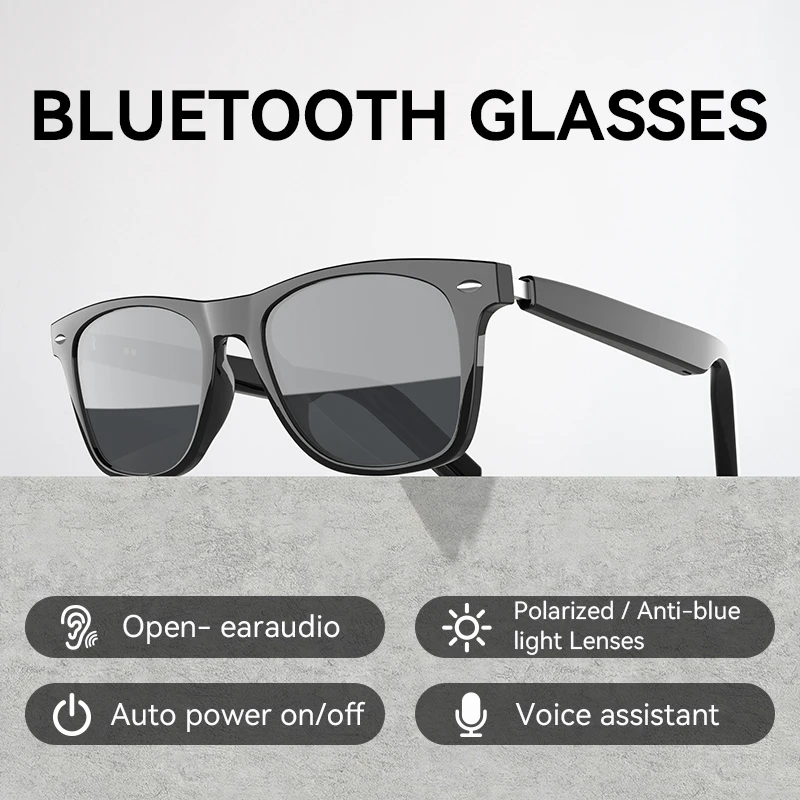 

Smart Glasses Bluetooth Audio Sunglasses Open Ear Headphones Speaker Polarized /Anti-Blue Light Eyeglasses for Women Men