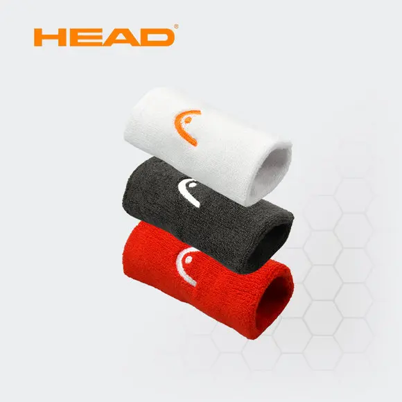 Fitness Wristband Sport Wrist Band Original HEAD Tennis Wristband Badminton Basketball Running Fitness Sweat Absorbent Cotton Sports