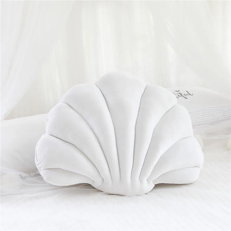 Shell Colorful Shell Plush Pillow,Cute Sofa Home Decoration Pillow,High Quality Creative Throw Pillow, Soft Velvet Cushion