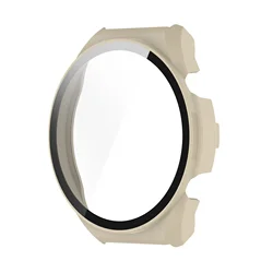 Enhanced Screen Glass Protector Case for Xiaomi Watch - Durable PC Edge Protective Bumper Cover for Mi Smartwatch Accessories (Ivory white)