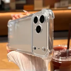 Enhanced Shockproof Transparent Soft TPU Phone Cover with Anti - knock Bumper (For iPhone 17)
