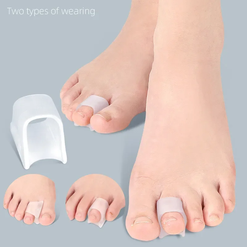 RHBJ New Toe Valgus Correction Device Hammer Shaped Toe Separators Guard Pad Splitter Pain Relief Orthopedic Foot Care Tool