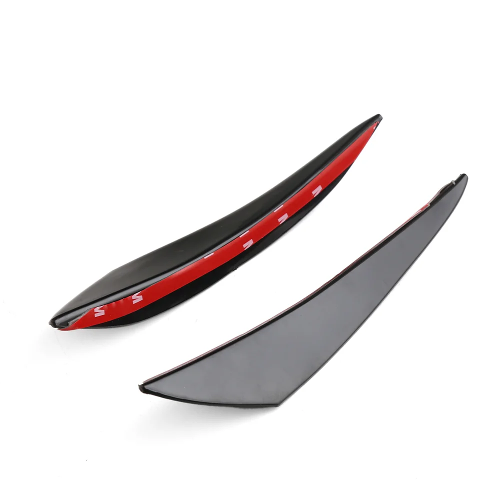 6 Stuks Universele Pp Oppervlak Auto Bumper Voorsplitter Spoiler Hoek Spoiler (Koolstofvezel Patroon)