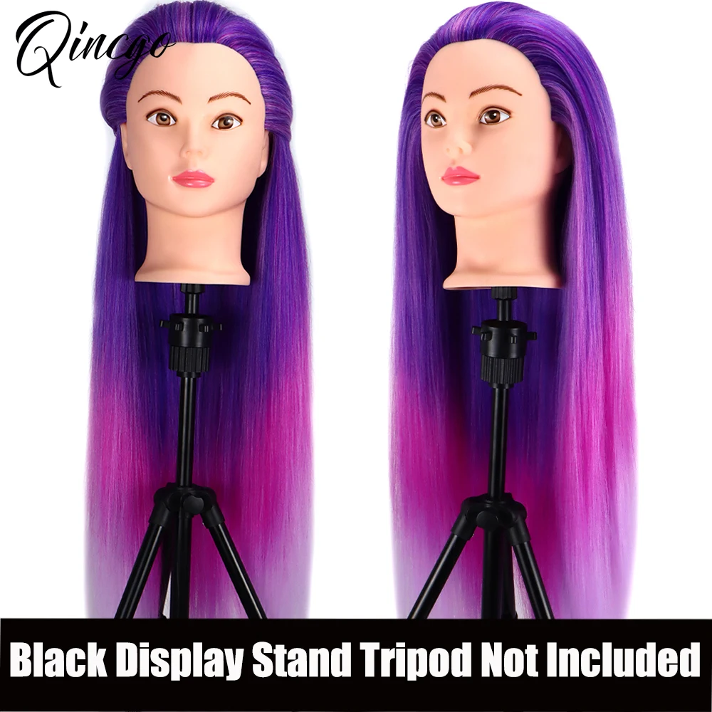 

Female Mannequin Training Doll Head With Hair 65CM For Hairsyles Hairdressing Cosmetology Dolls Head With Stand Tripod For Choic