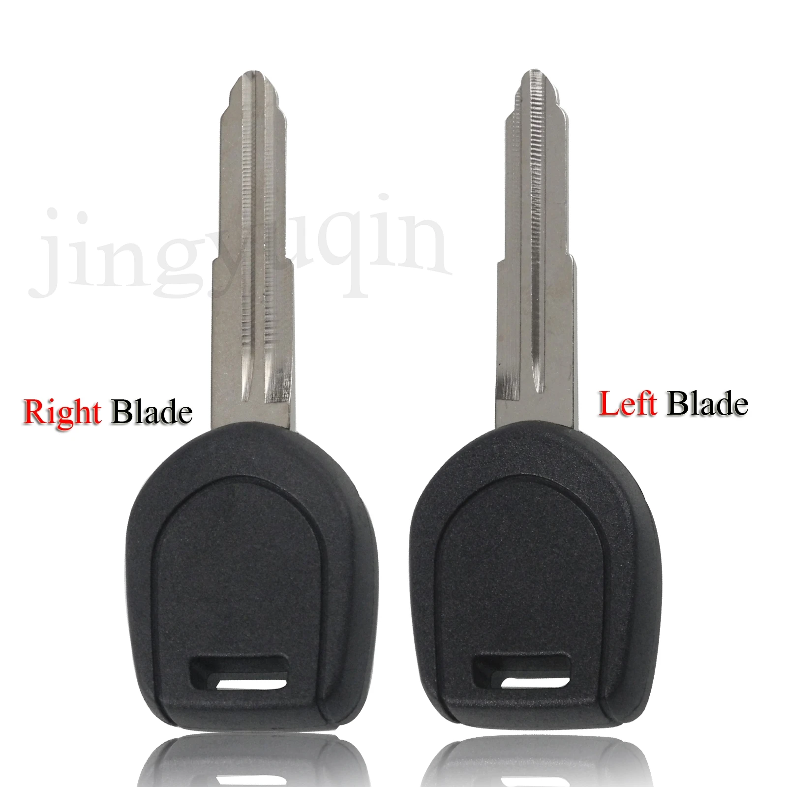 

jingyuqin Transponder Car Key Shell For Mitsubishi Colt Outlander Mirage Pajero Remote Case Cover With Uncut Left/Right Blade