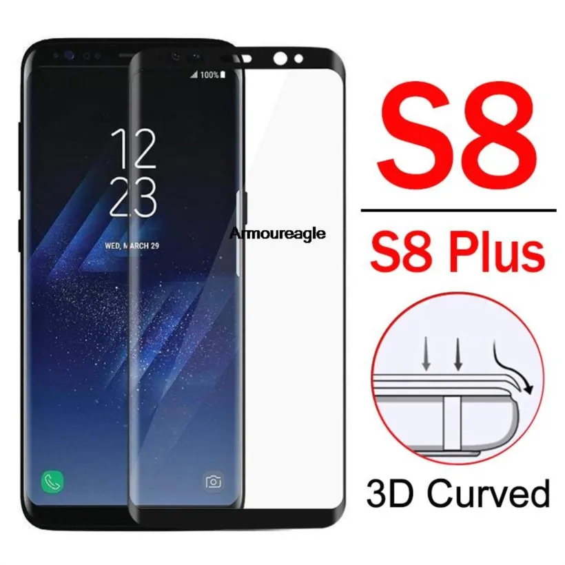 

Защитное закаленное стекло для samsung s8 8 plus s8plus, протектор экрана для galaxy 8s 8 plus sam, армированный лист 3d, изогнутая пленка