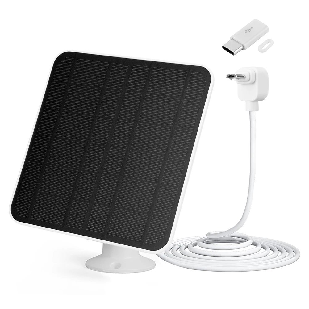 카메라 태양 전지 패널 키트, IP65 방수, Arlo 에센셜 스포트라이트, XL 스포트라이트용, 360 ° 조절 가능한 벽 마운트, 4W, 6W