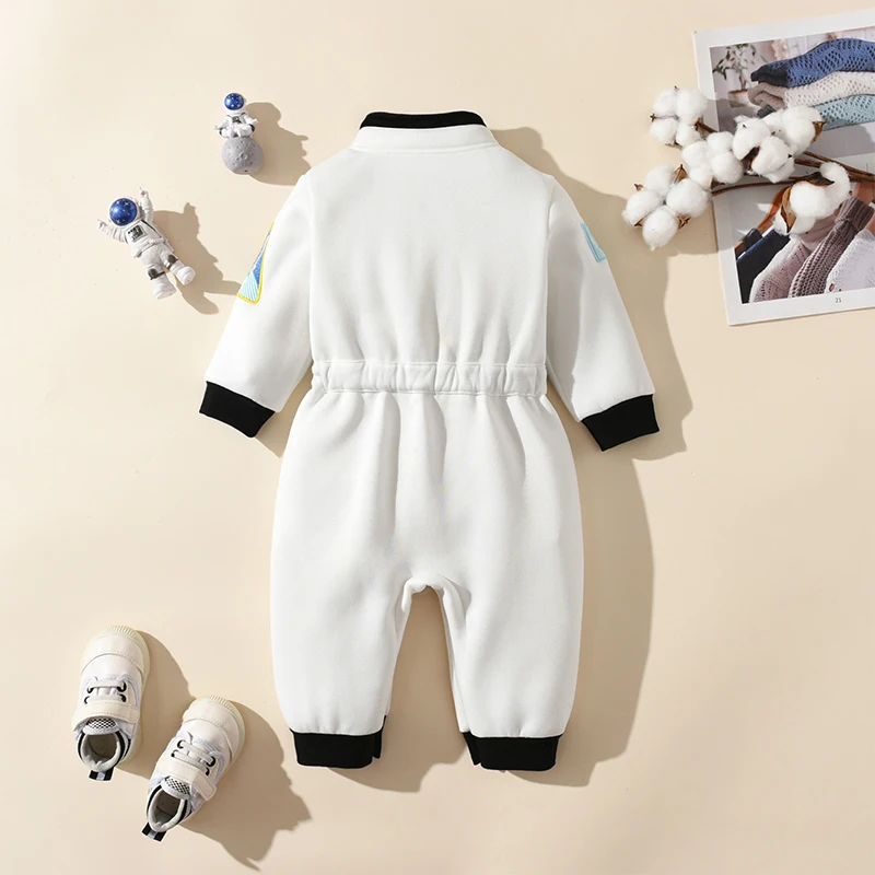  소년 소녀 우주 비행사 코스튬, 긴 소매 스냅업 롬퍼 점프수트, 우주 세트 가을 겨울 의상