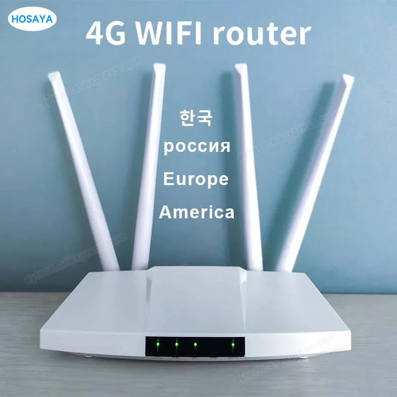 Lc112 4G Router Sim Card Wifi 4G Cpe Hotspot Antenna 32 Utenti Rj45 Wan Lan Lte 4G Modem Dongle