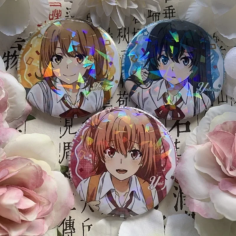 Anime Brooch My Teen Romantic Comedy Cosplay Badges Yukinoshita Yukino Brooches Pins Bag Accessories Breastpin for Backpack Gift