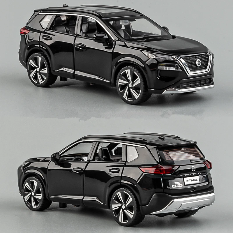 1:32 Nissan X-TRAIL SUV Alloy Car Model Diecast Metal Toy Off-road Vehicles Car Model Simulation Sound and Light Childrens Gifts 4