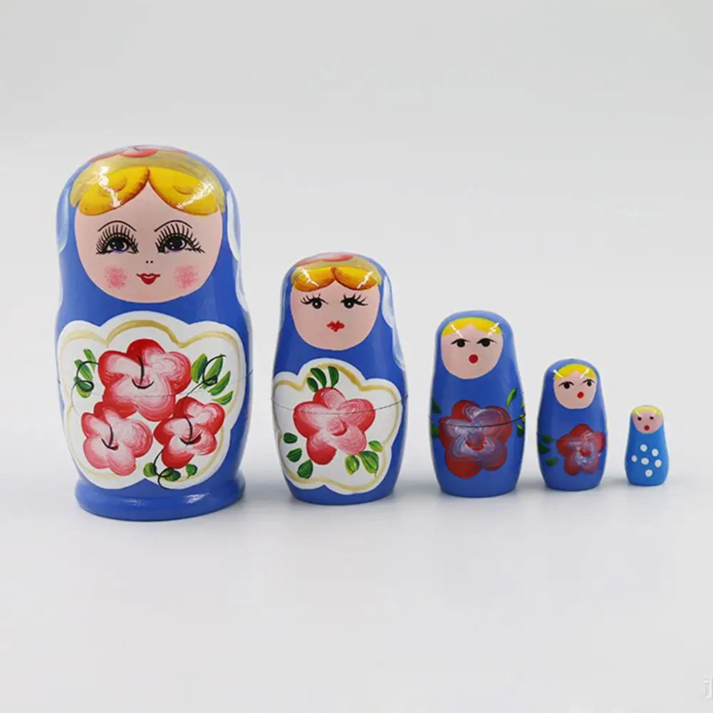 living dolls 1 Set Nesting Dolls Color Painted Russian Matryoshka Doll Handmade Crafts Russian Nesting Dolls Baby Toy Girl Doll wholesale my life dolls Dolls