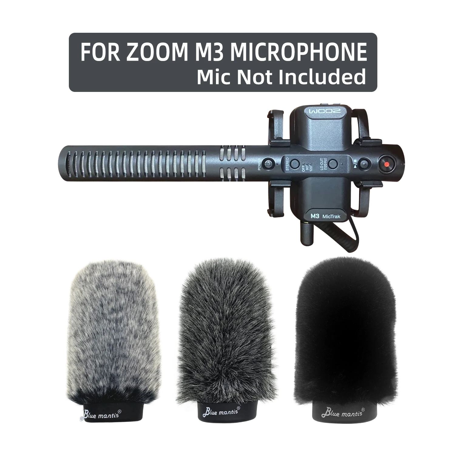 

Blue Mantis Dead Cat Microphone Furry Windscreen Wind Muff Mic Cover Fur Pop Filter Outdoor Microphone Windscreen For ZOOM M3