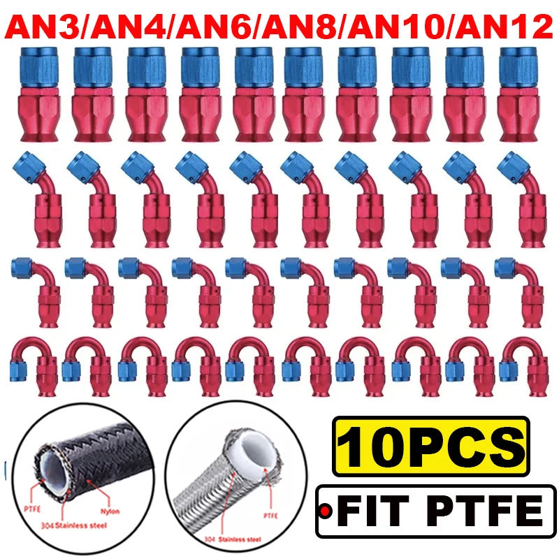 Junta de extremo de manguera de PTFE accesorio de aleaci n de aluminio junta-de-extremo-de-manguera-de-ptfe-accesorio-de-aleaci-n-de-aluminio