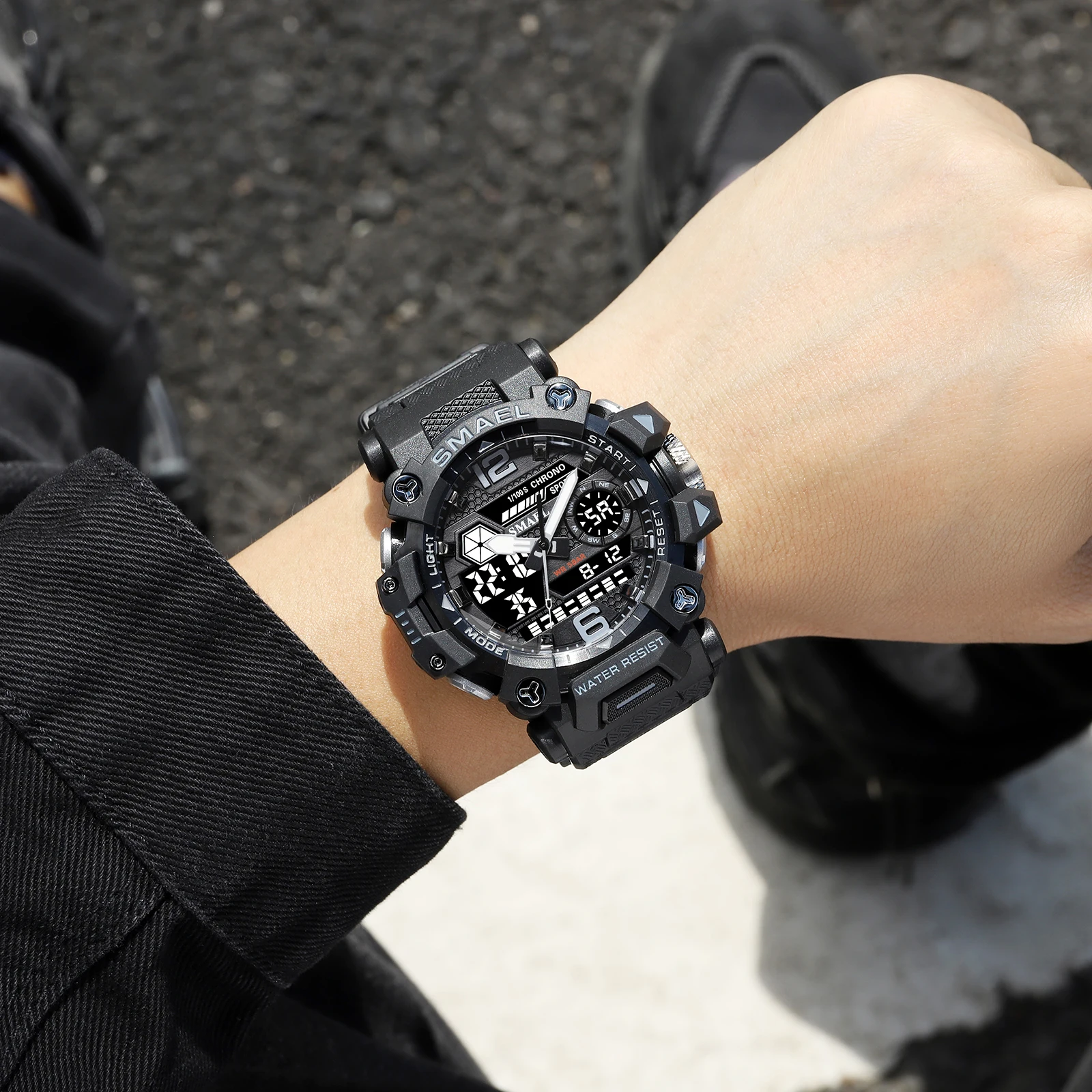 Quartz Watch Men Waterproof Watches Janpenese Quartz Chronograph Heavy-Duty Watch Men Alarm Electronic Wristwatch