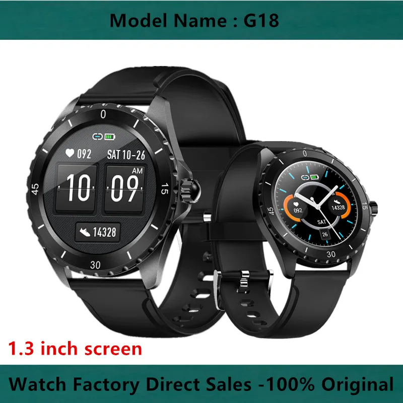 

Smart Watch G18 Fitness Tracker Step Calories Heart Rate Blood Pressure Monitoring Sleep Monitoring Waterproof Watch For Men