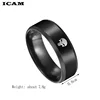 ICAM Stainless Steel Men Rings Skull Devil Punk Rock Hip Hop Jewelry Creativity Gift For Biker Male Boyfriend 3