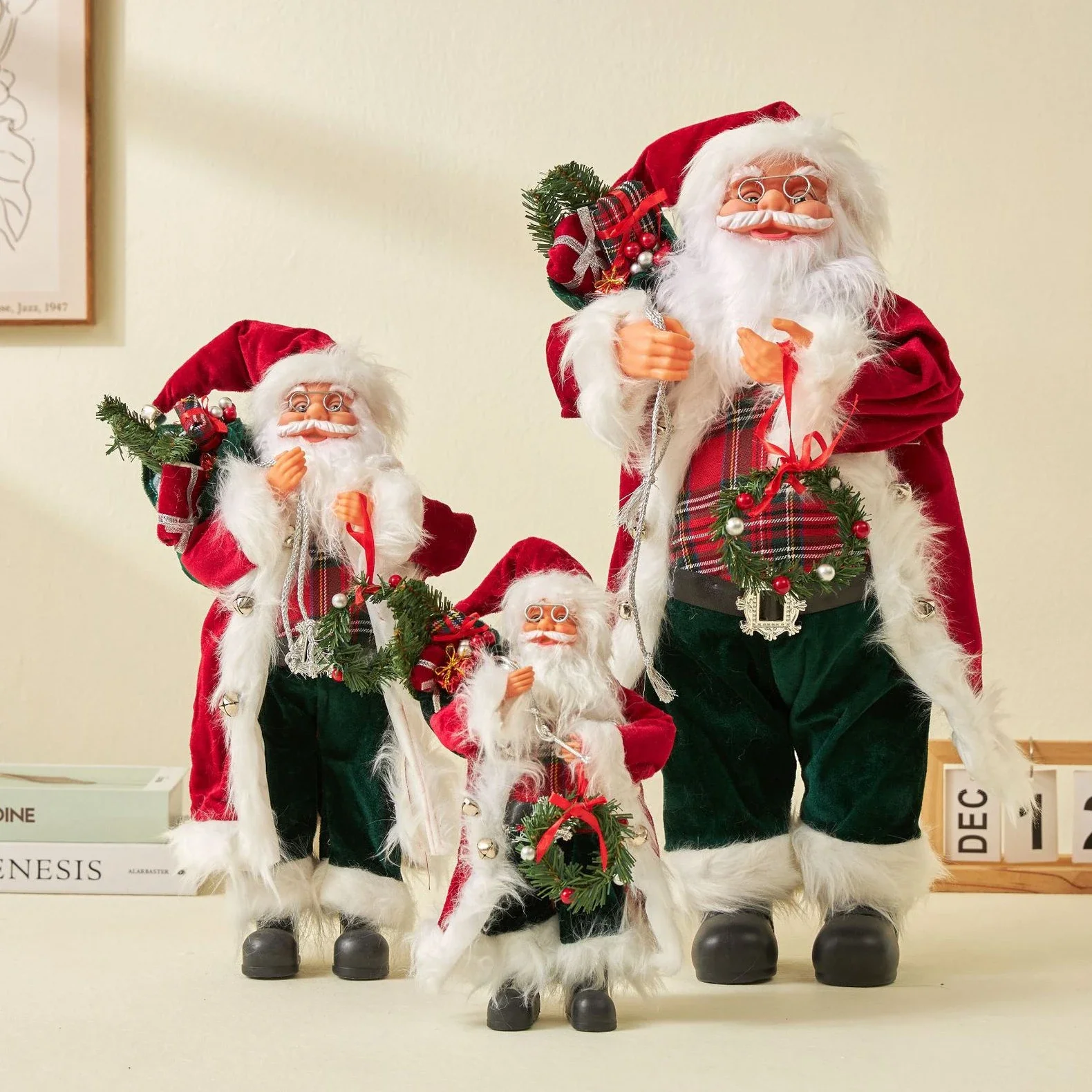 

Big Santa Claus Dolls Xmas Pendants 2024 Merry Christmas Tree Decor for Home Kids Naviidad Presents Noel Gifts Natal