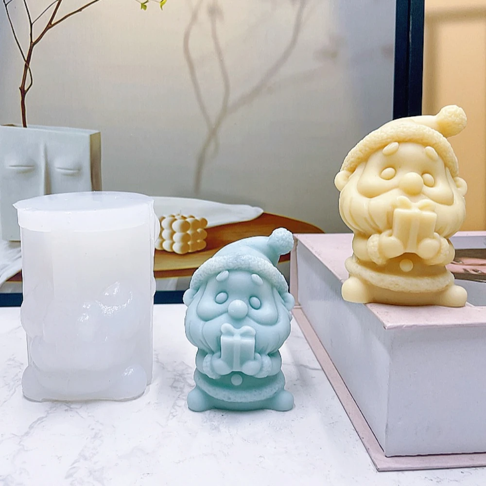 Description Picture 5 of itemBeard Santa Claus Candle Making Set Christmas Dwarf Resin Gift Box Soap Silicone Mold Human Gypsum Mould DIY Festival Cake Decor