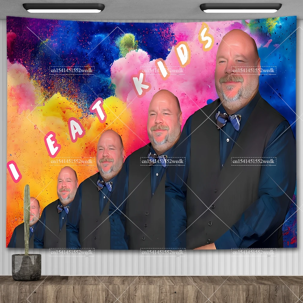 Funny Bertram Tapestry I Eat Kids Tapestries For Bedroom Meme Flags Wall Hanging Tapestry Aesthetic Room Decor Party Wallpaers