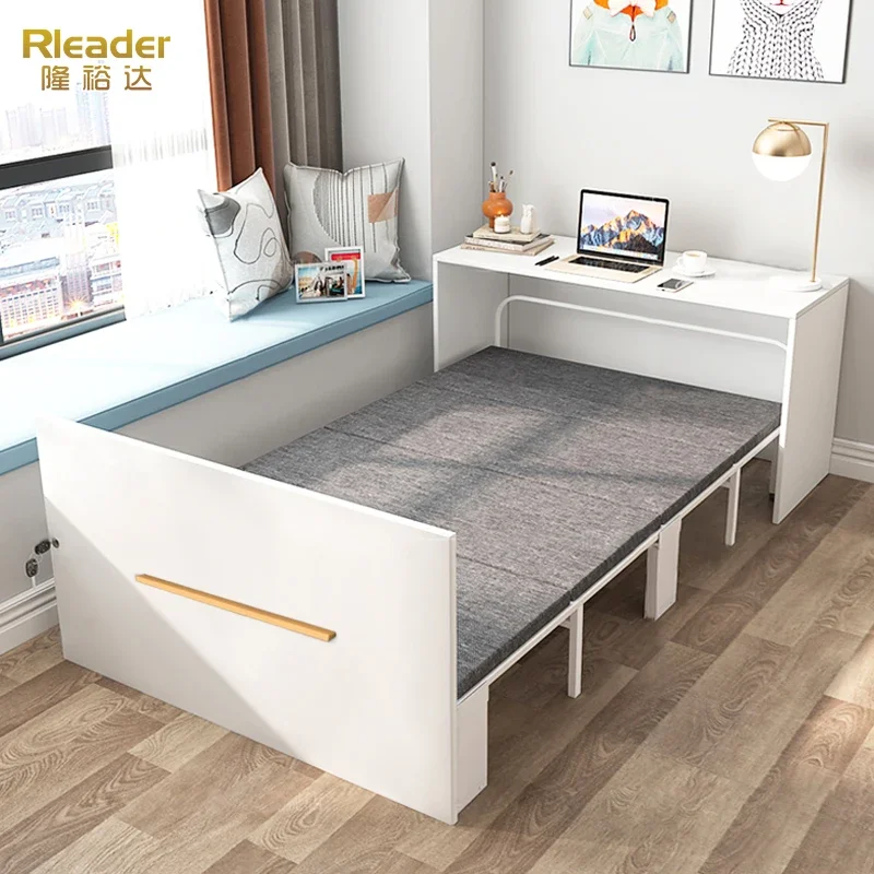 

Multifunctional Living Room Study Desk Invisible Bed Folding Bed Cabinet Integrated Bookcase Balcony Telescopic Bed Hidden Bed