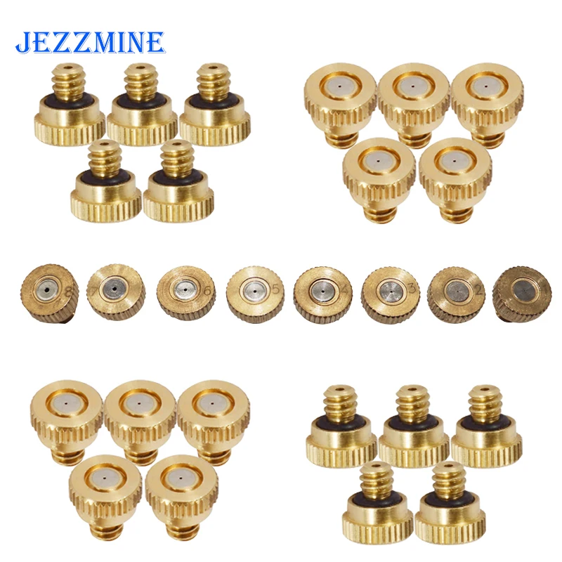 

10PCS Low Pressure High Quality Brass Fog Misting Nozzles Garden Connectors Water Irrigation Sprinkler Fittings