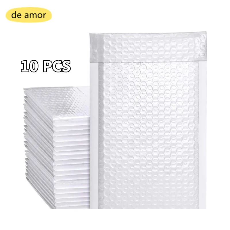 10pcs 13x18cm Bubble Mailer bag Packaging express delivery shipping lined Poly Self Seal Padded Envelope Gift box small business