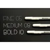 3PCS SAKURA Gelly Roll Gel Pens Highlight Marker for Journaling Art Drawing Classic White Ink Assorted Point Fine Medium Bold 2