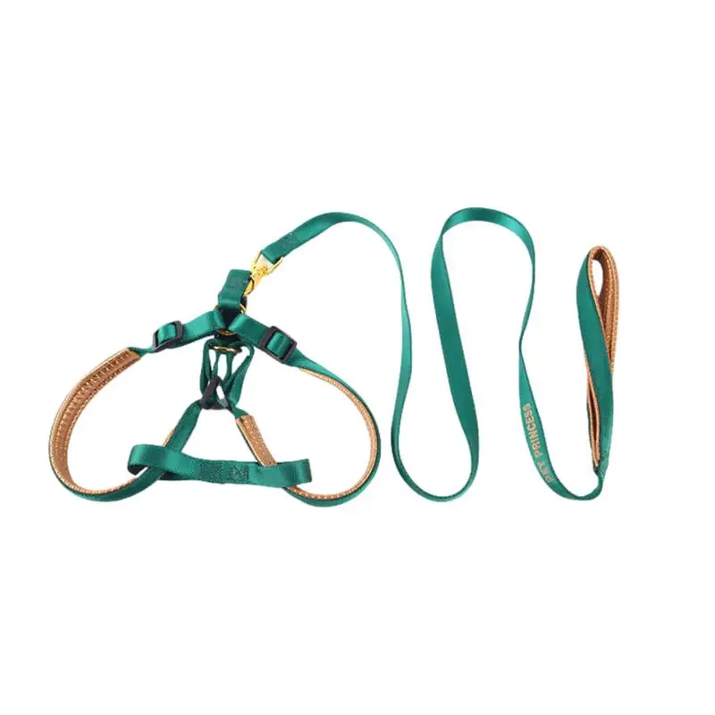 

Шлейка для прогулок и собак, нейлоновый поводок с 2 пряжками, не стягивается, длинная, для маленьких питомцев