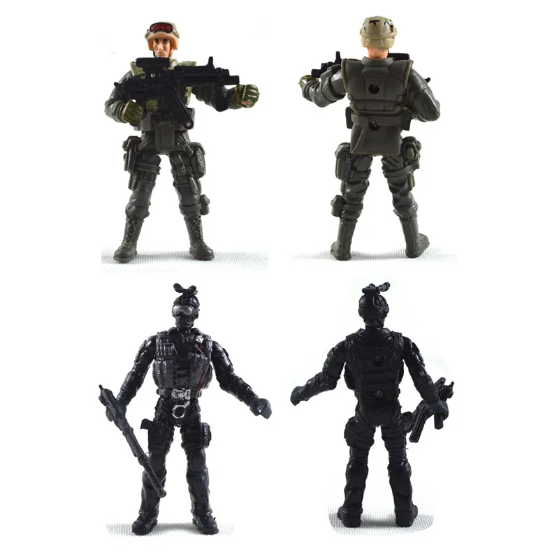 6 Pcs/set Military Soldiers Model Kids Toys Camouflage Uniform Action Figure Soldier Plastic Model Toys For Boys Educational Toy