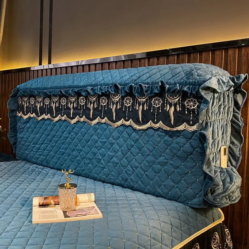 

Crystal Velvet Bedside Cover All-inclusive Autumn Winter Bedside Protector Cover Dust Cover Soft Bag Bedside Headboard Covers