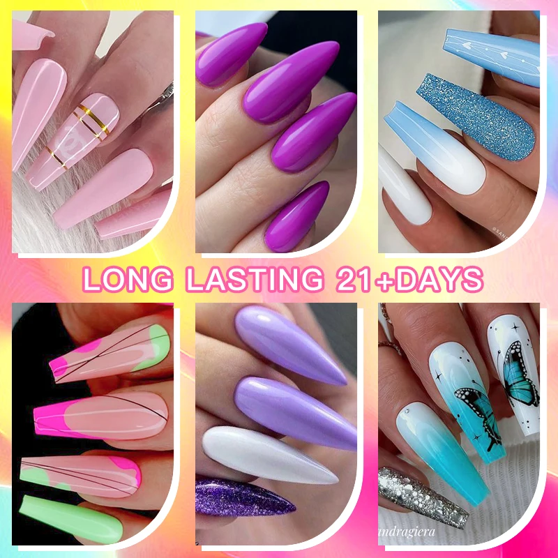 10pcs Gel Nail Polish Set with Nail Lamp, Base Top Coat Long Lasting Soak Off UV Gel Polish Kits for Nail Art DIY Design Vernis 3