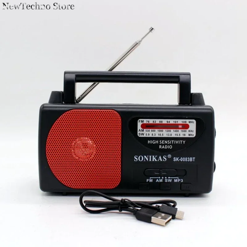 2023 Nuova Radio A Tripla Banda Scheda Plug-In Portatile Vintage Altoparlante Bluetooth Radio A Semiconduttore Fm Radio Am Fm Sw Sk-0083Bt