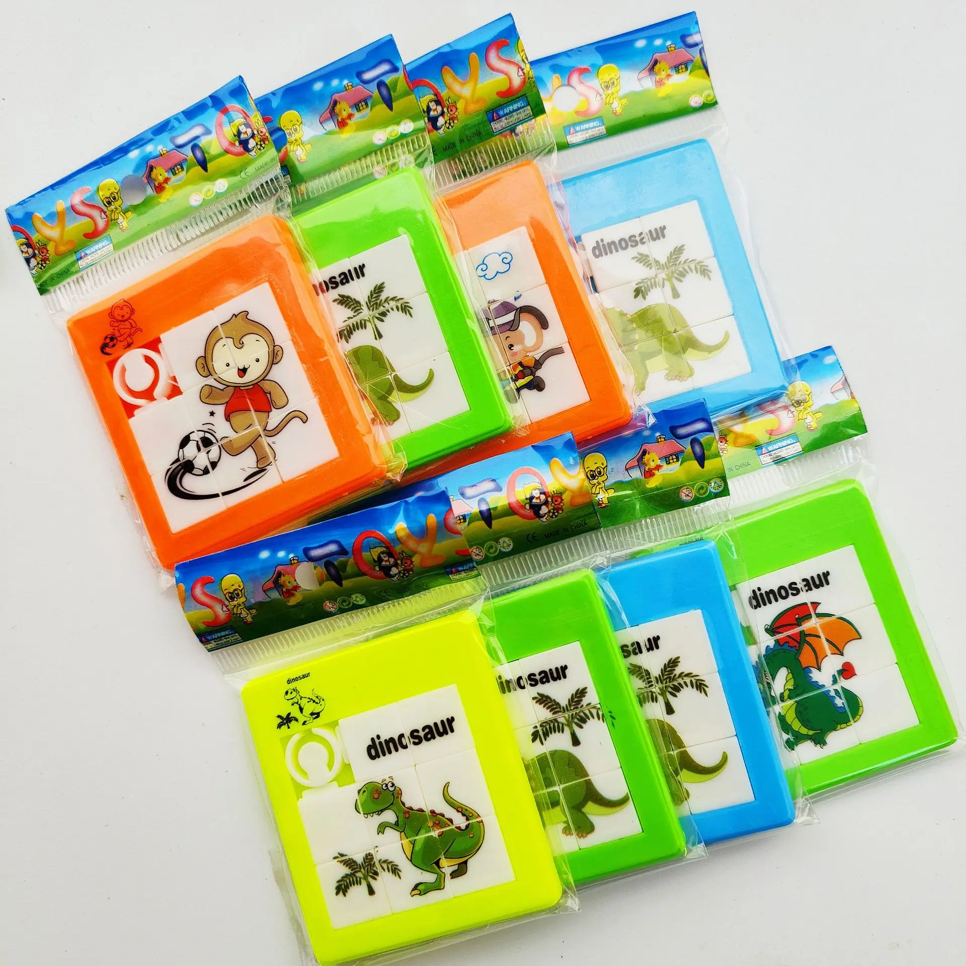 10Pcs Cartoon Animal Patterns Moving Puzzle Toys for Kids Birthday Party Favors Baby Shower Gifts Pinata Filler Stuffed Reward