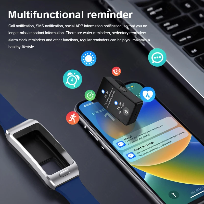 LIGE Smart Watch 2 In 1 TWS Headset 1.57" Men Women GPS Sports Fitness ECG Heart Rate Watches Bluetooth Call Music Smartwatch