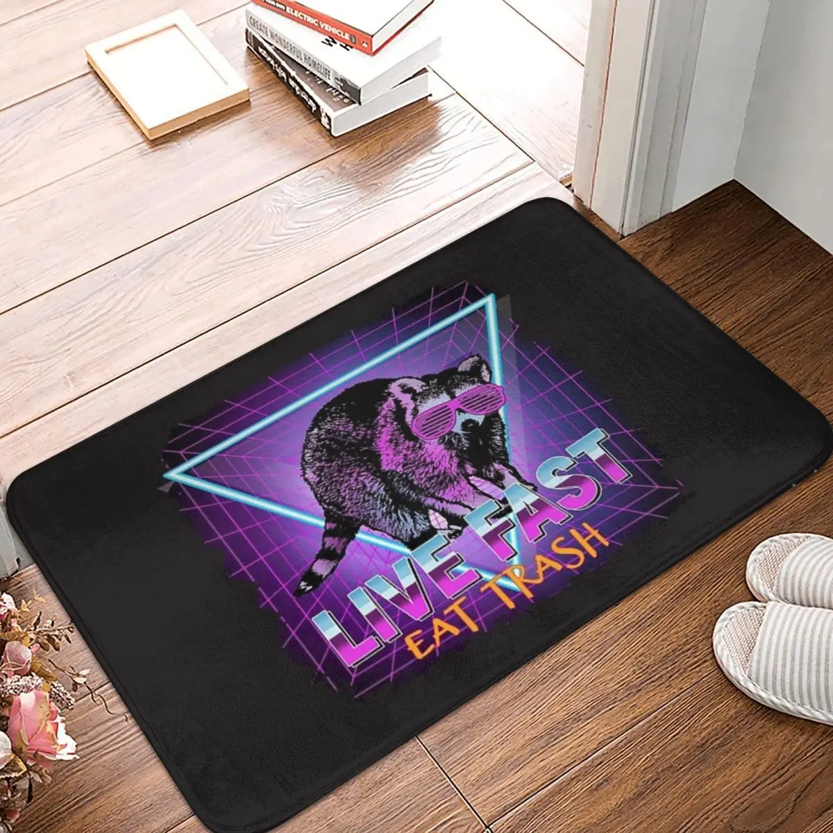 

Raccoon Raccoons Live Fast Eat Trash 40x60cm Carpet Polyester Floor Mats Fashionable Living Room Carpets