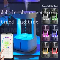 Home Anti Gravity Drip Backflow Spray Humidifier LED Color Night Light Remote Control Aromatherapy Machine Office Atomizer 1