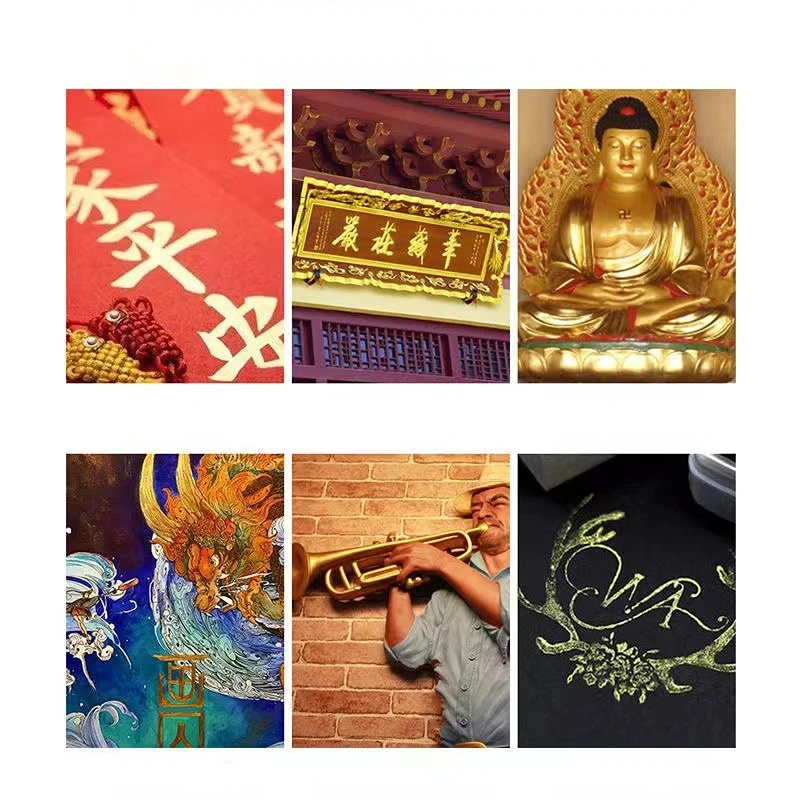 Gold Acrylic Paint for Wall Painting and Restoration