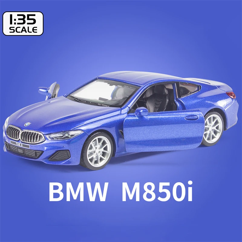 BMW 850i Coupé – Maisto 1/18 – Bleu Nuit – Modèle Rare Sans Boîte – Miniature De Collection