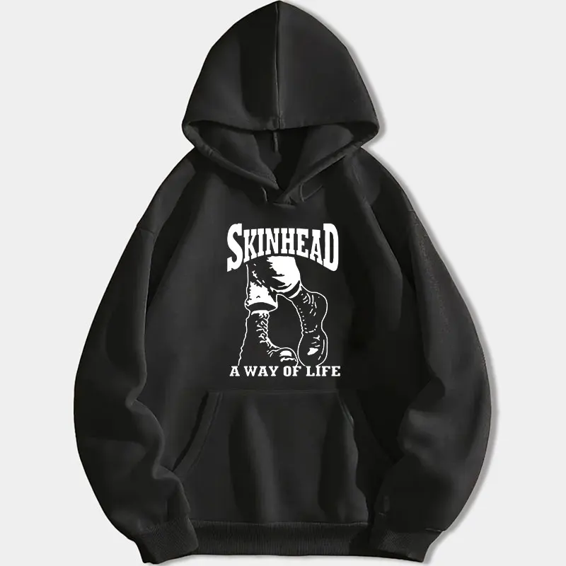 Skinhead Oi Kapuzenpullover Punk Ska Scooter Crucified 4skin Geschenke Sweatshirt Classic Vintage Casual Warm Streetwear Hoodie