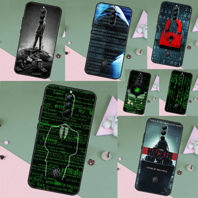 Matrix Hacker Cover Posteriore Per Nubia Red Magic 8 Pro 6S 7S 6 7 Pro 5G 5S 6R Red Magic 8S Pro Plus