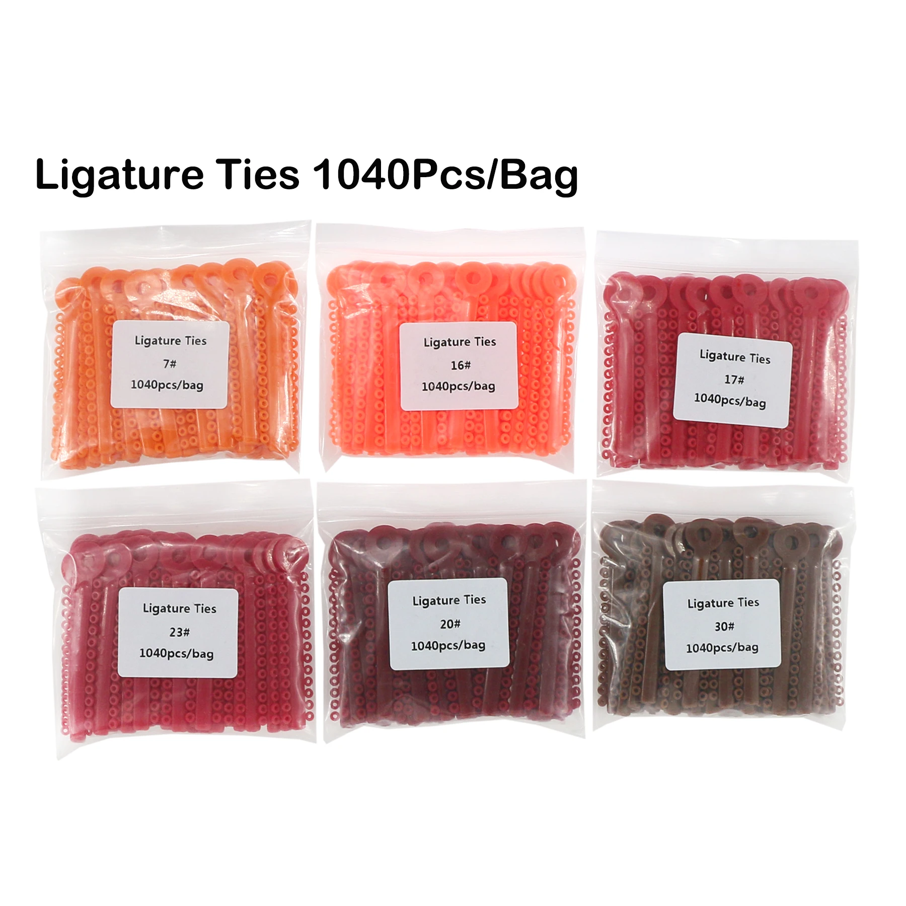 1040Pcs/Bag Dental Orthodontic Ligature Ties Elastic Rubber Bands 6