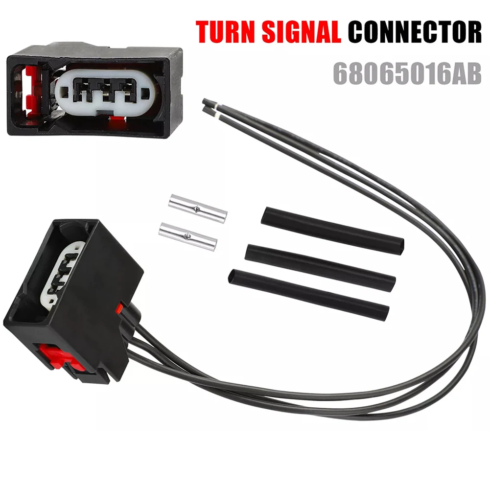 Front Turn Signal Light Connector Harness Replace 68065016AB for Wrangler JK 2007-2018