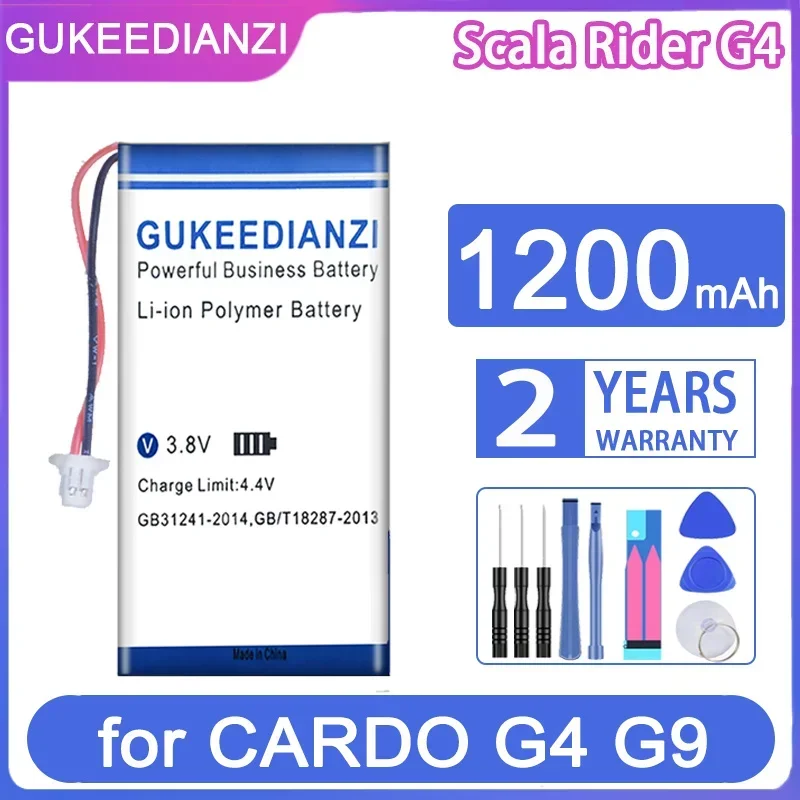 

GUKEEDIANZI Replacement Battery 1200mAh for CARDO Scala Rider G4 G9 G9X SCHUBERTH C3 BAT00002 BAT00004