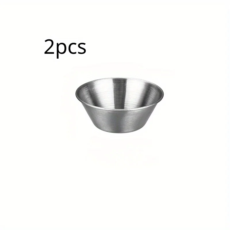 2pcs Small Cake Cup, Sauce Cups, Ramekin Dipping Sauce Cup, Commercial Grade Individual Round Condiment Cups (1.5 Oz.)