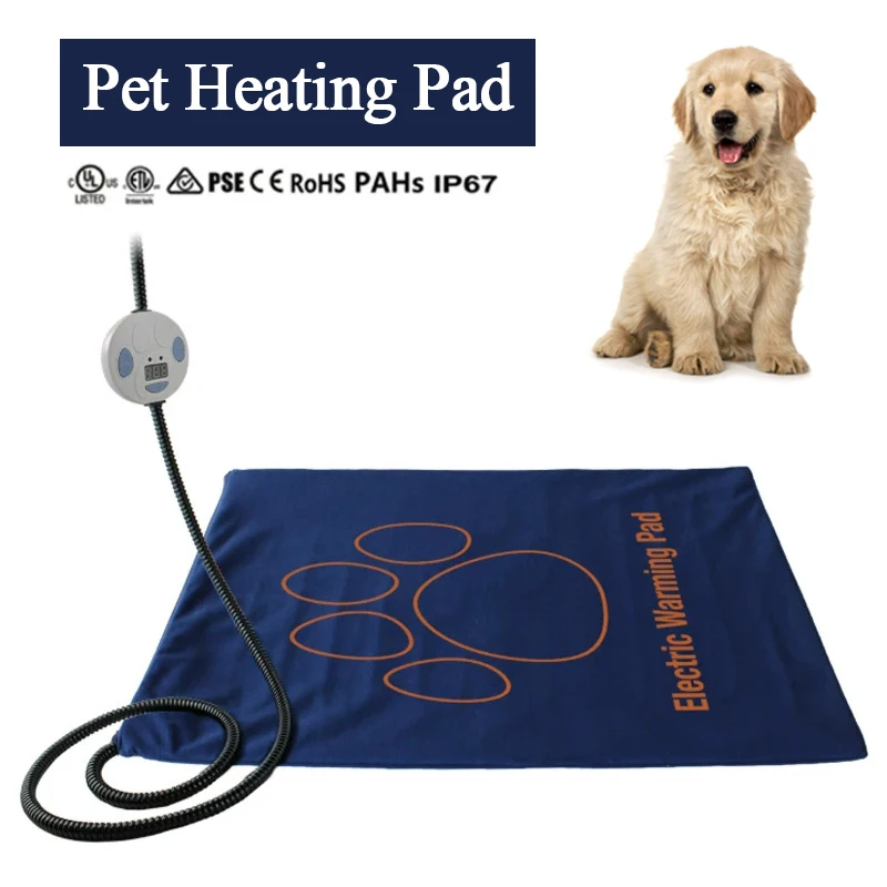 Waterproof Pet Heating Pad Electric Blanket Dog Cat Winter Warmer Pad 45&times;60cm Adjustable Temperature Dog Mattress US/UK/EU pet blanket,pet bed mat,pet mattress,pet heated mat