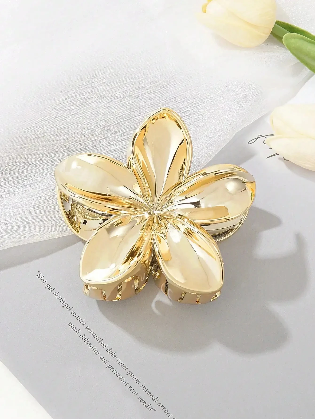High Quality Hairpins Fashion Simple Shiny Egg Flower Hair Claws For Women Girls Party Hair Accessories
