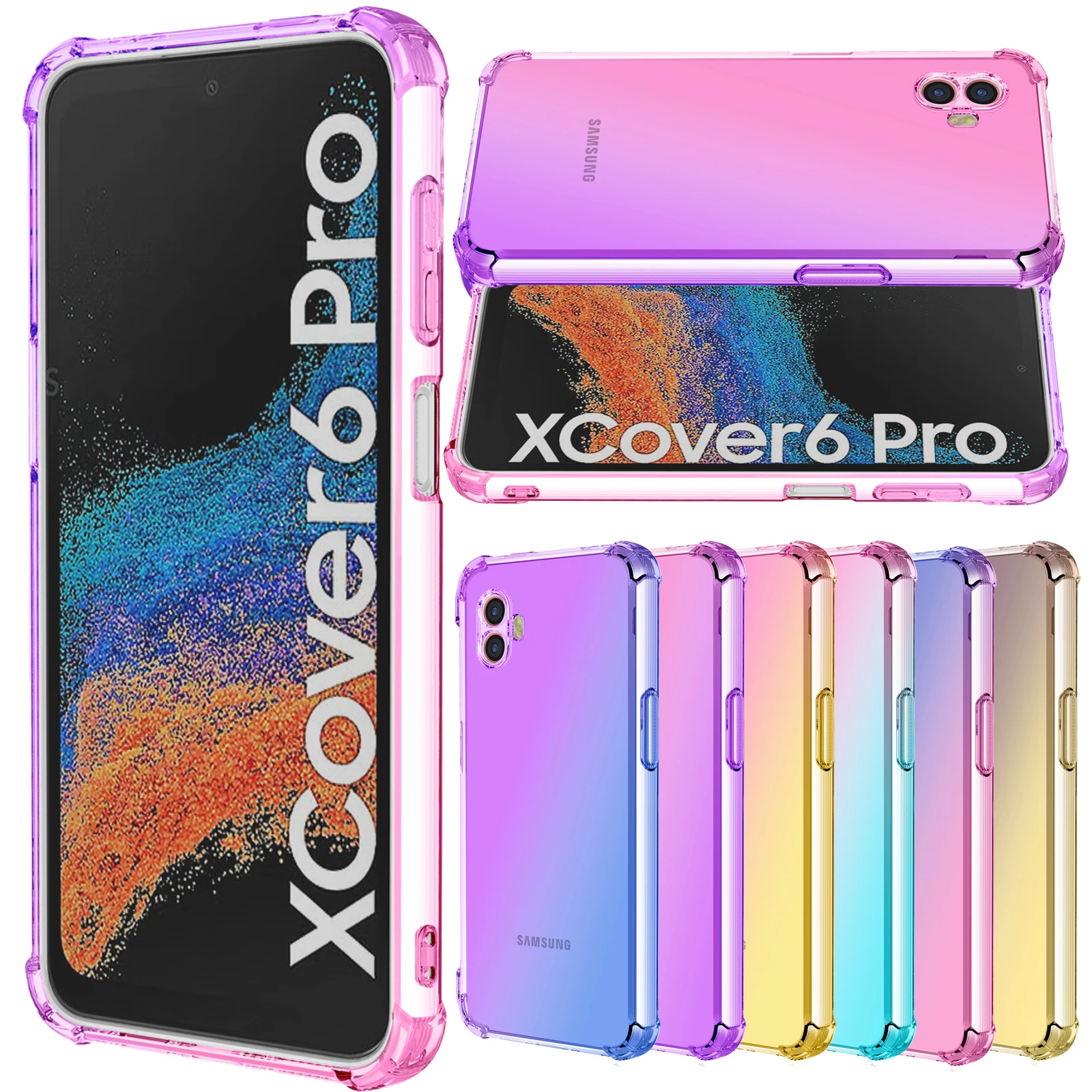 

Fashion Case for Samsung XCover 6 Pro 5G Transparent Color Shockproof Phone Cover for Galaxy XCover6 Pro 5G Xcover Pro 2 M13 5G