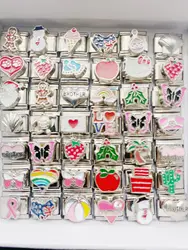 10 Pack Italian Charm Links Bracelet Jewelry DIY Making Parts Module Accessories
