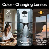 AI smart translation glasses, supporting real-time app translation in 164 languages, photochromic lenses, and flat gray lenses. - Image 2